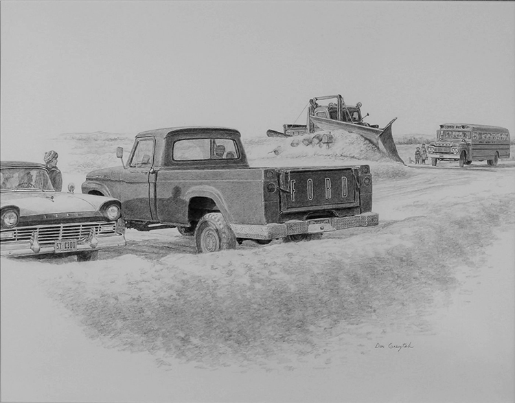 School Bus and Snow Plow